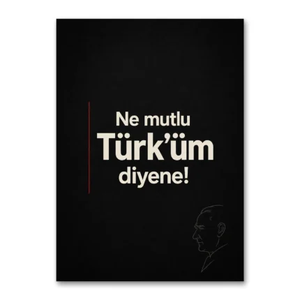 Ne Mutlu Türk’üm Diyene Atatürk Kanvas Tablo