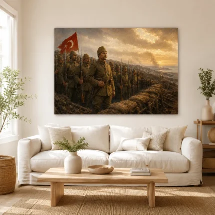57. Alay Hücum Öncesi Kanvas Tablo - ürün görseli 1