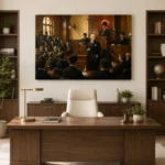 Atatürk Meclis Kürsüsünde Kanvas Tablo - ürün görseli 2