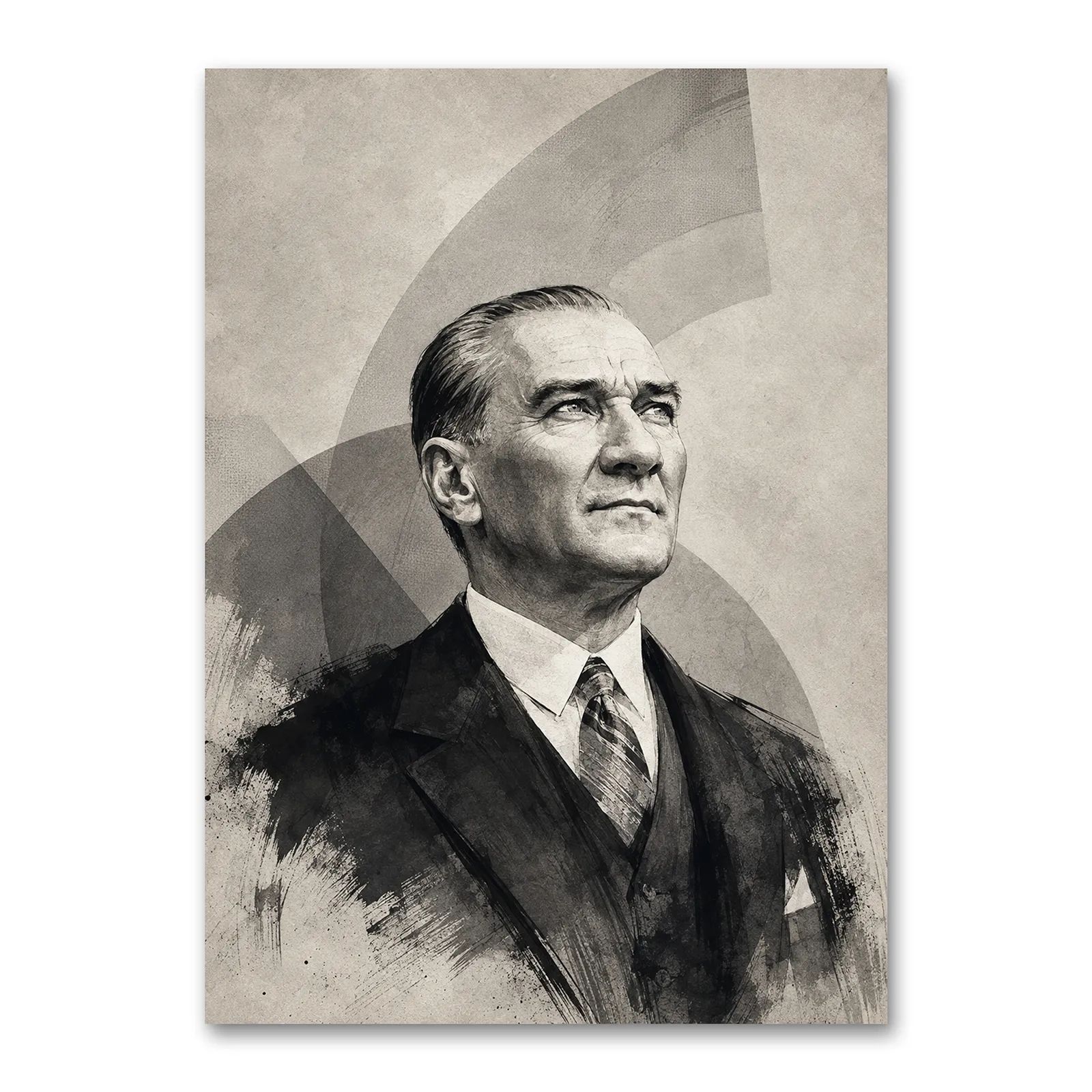auto-draft-20260819-175402 Zamansız Bakış Modern Atatürk Portresi Kanvas Tablo