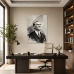 Zamansız Bakış Modern Atatürk Portresi Kanvas Tablo - ürün görseli 1