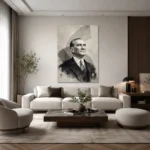 Zamansız Bakış Modern Atatürk Portresi Kanvas Tablo - ürün görseli 2