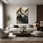 Cumhuriyetin Yükselişi Vintage Atatürk Kanvas Tablo - ürün görseli 2