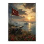 Çanakkale Geçilmez 1915 Deniz Savunması Kanvas Tablo
