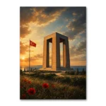 Çanakkale Şehitler Abidesi Gün Batımı Kanvas Tablo
