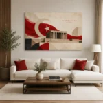 Cumhuriyet Anıtkabir Türk Bayrağı Modern Kanvas Tablo - ürün görseli 1