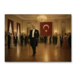 Cumhuriyet Balosu Atatürk Türk Bayrağı Kanvas Tablo