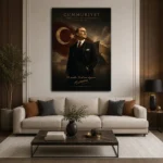 Cumhuriyet Bizim En Büyük Eserimizdir Atatürk Kanvas Tablo - ürün görseli 1