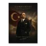 Cumhuriyet Bizim En Büyük Eserimizdir Atatürk Kanvas Tablo