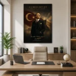 Cumhuriyet Bizim En Büyük Eserimizdir Atatürk Kanvas Tablo - ürün görseli 2