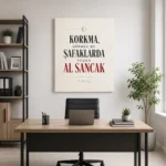 İstiklâl Marşı Korkma Sönmez Bu Şafaklarda Kanvas Tablo - ürün görseli 2