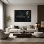 Sanatsız Kalan Bir Millet Atatürk Sözü Kanvas Tablo - ürün görseli 2