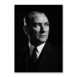 Sinematik Siyah Beyaz Atatürk Portresi Kanvas Tablo