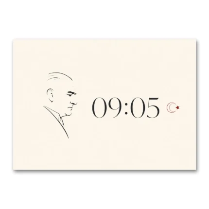 09:05 Atatürk Silüeti Kanvas Tablo – 10 Kasım Anma