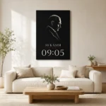10 Kasım 09:05 Atatürk Silüeti Kanvas Tablo - ürün görseli 1