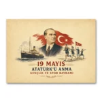 19 Mayıs Atatürk Bandırma Vapuru Gençlik ve Spor Bayramı Kanvas Tablo