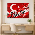 19 Mayıs Gençlik ve Türk Bayrağı Modern Kanvas Tablo - ürün görseli 2