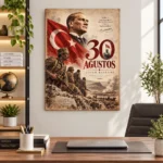 30 Ağustos Zafer Bayramı Atatürk ve Kahraman Askerler Kanvas Tablo - ürün görseli 1