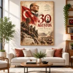 30 Ağustos Zafer Bayramı Atatürk ve Kahraman Askerler Kanvas Tablo - ürün görseli 2