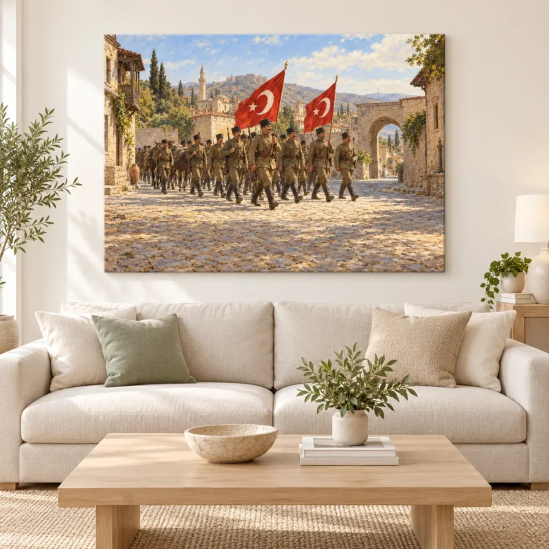 30 Ağustos Zafer Yürüyüşü Türk Askerleri Kanvas Tablo - ürün görseli 1