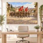 30 Ağustos Zafer Yürüyüşü Türk Askerleri Kanvas Tablo - ürün görseli 2