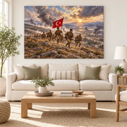 30 Ağustos Zafer Yürüyüşü Türk Askerleri Kanvas Tablo - ürün görseli 1