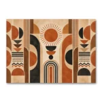 Afrika Esintili Geometrik Bohem Desen Kanvas Tablo