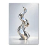 Akışkan Metal Heykel 3D Kanvas Tablo