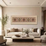 Anadolu Kilim Bordürü Yatay Panoramik Kanvas Tablo - ürün görseli 2