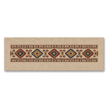 Anadolu Kilim Bordürü Yatay Panoramik Kanvas Tablo