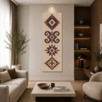 Anadolu Kilim Motifleri Dikey Panoramik Kanvas Tablo - ürün görseli 2