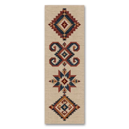Anadolu Kilim Motifleri Dikey Panoramik Kanvas Tablo