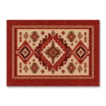 Anadolu Kilim Motifleri Kırmızı Bej Kanvas Tablo