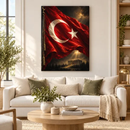 Anıtkabir ve Türk Bayrağı Kanvas Tablo - ürün görseli 1