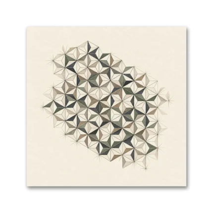 Asanoha Geometrik Japon Deseni Kanvas Tablo