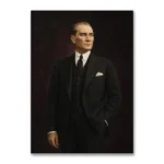 Atatürk Klasik Yağlı Boya Portresi 10 Kasım Kanvas Tablo