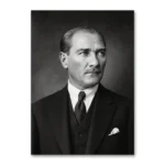 Atatürk Siyah Beyaz Arşiv Portresi 10 Kasım Kanvas Tablo
