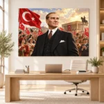 Atatürk ve Cumhuriyet Coşkusu Kanvas Tablo - ürün görseli 1
