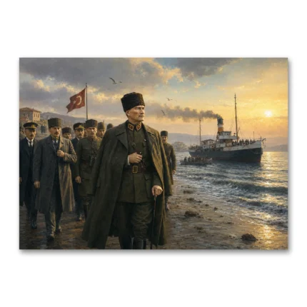 Atatürk’ün Samsun’a Çıkışı ve Bandırma Vapuru Kanvas Tablo