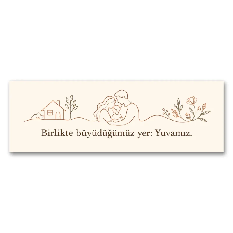 Birlikte Büyüdüğümüz Yer Yuvamız Kanvas Tablo
