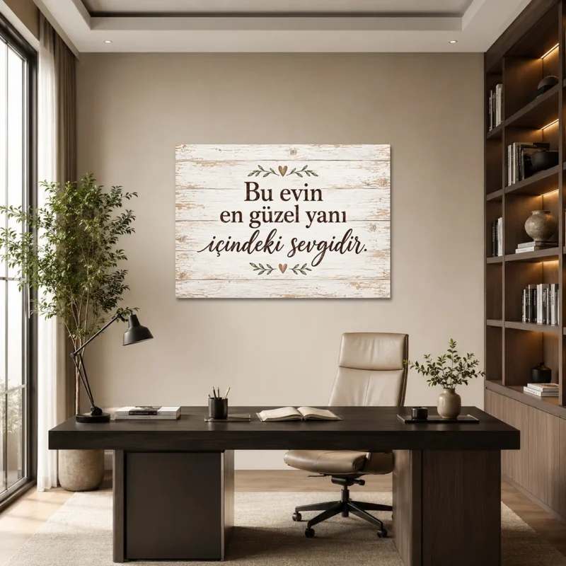 Bu Evin En Güzel Yanı İçindeki Sevgidir Kanvas Tablo - ürün görseli 1