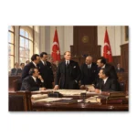 Cumhuriyet’in İlanı Atatürk ve Devlet Erkânı Kanvas Tablo