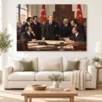 Cumhuriyet’in İlanı Atatürk ve Devlet Erkânı Kanvas Tablo - ürün görseli 2