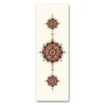 Dikey Etnik Mandala Totemi Kanvas Tablo