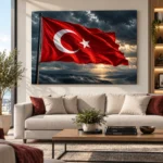 Dramatik Türk Bayrağı Kanvas Tablo - ürün görseli 2
