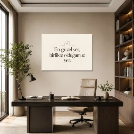 En Güzel Yer Birlikte Olduğumuz Yer Kanvas Tablo - ürün görseli 1