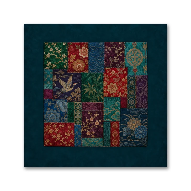 Etnik Patchwork Oryantal Desen Kanvas Tablo