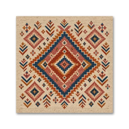 Fas Berberi Kilim Motifleri Kanvas Tablo