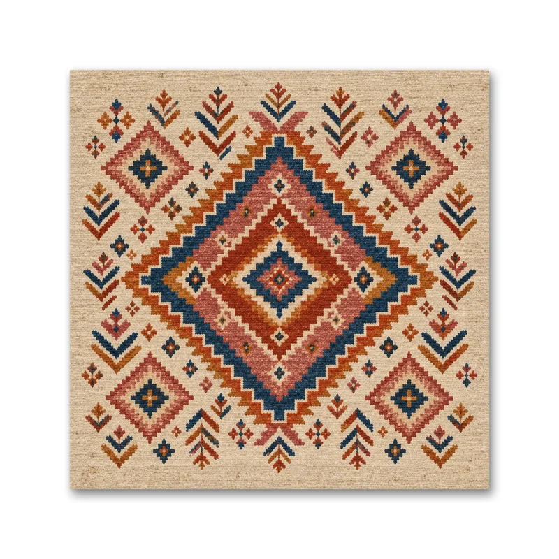 Fas Berberi Kilim Motifleri Kanvas Tablo