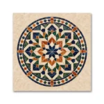 Fas Zellige Geometrik Medalyon Kanvas Tablo